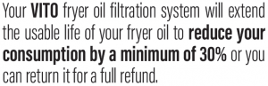 Vito BC air fryer oil filtration system guarantee