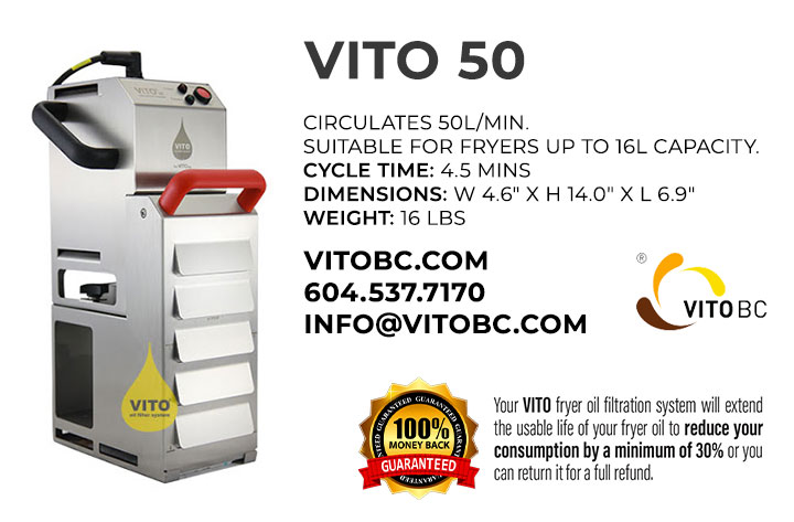 VITO BC fryer oil filter - VITO 50