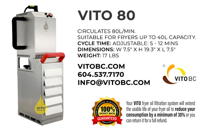VITO BC fryer oil filter - VITO 80